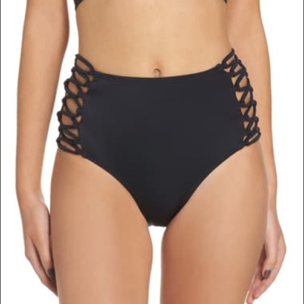 Leith Strappy Bikini Bottoms Black S